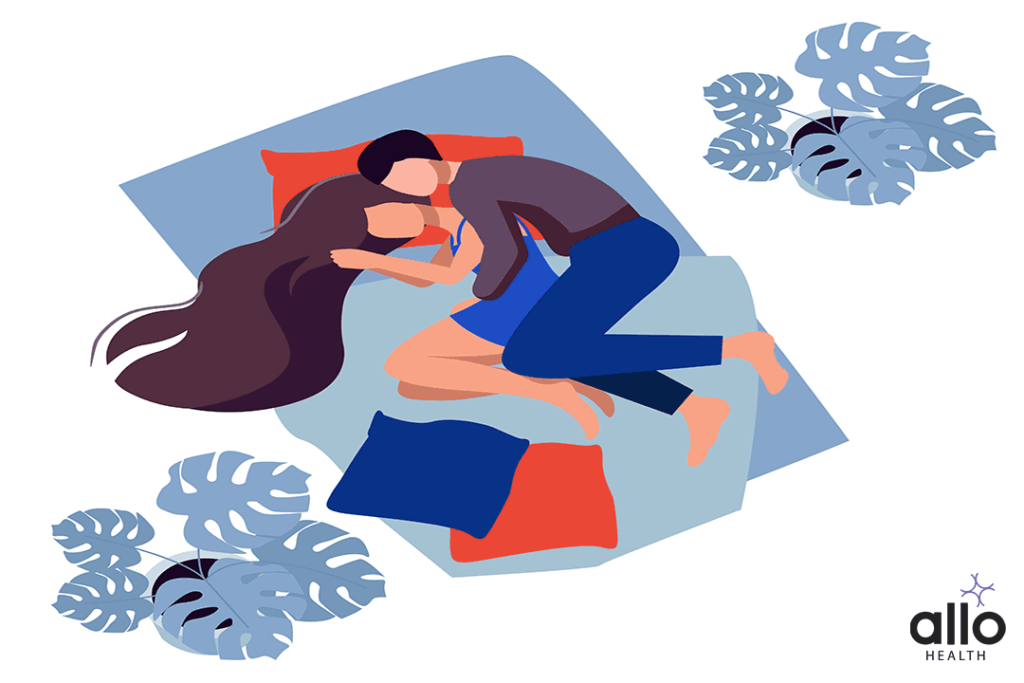 Vaginismus Treatment 1 couple sleeping on bed