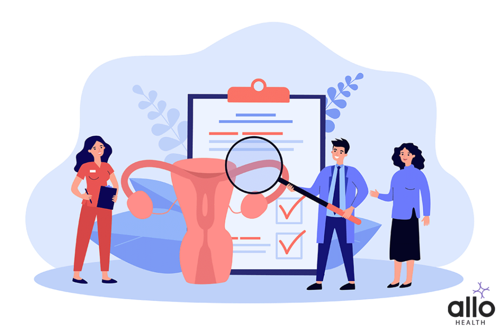 doctors doing the vaginal examination