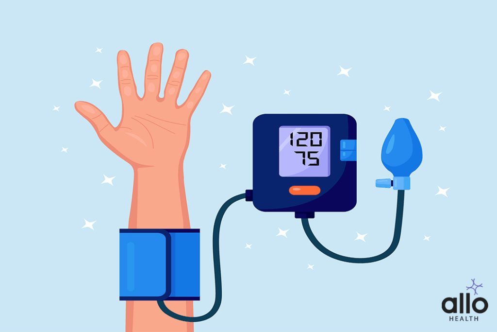 Causes Of Low Libido In Males 1 Man Checking Arterial Blood Pressure. Human Hand with Tonometer. Medical Equipment for Diagnose Hypertension, Heart Disease. Measuring, Monitoring Health