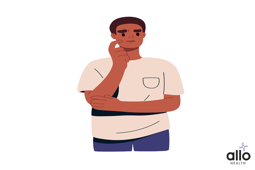 Man thinking about what is Sensitive Penis