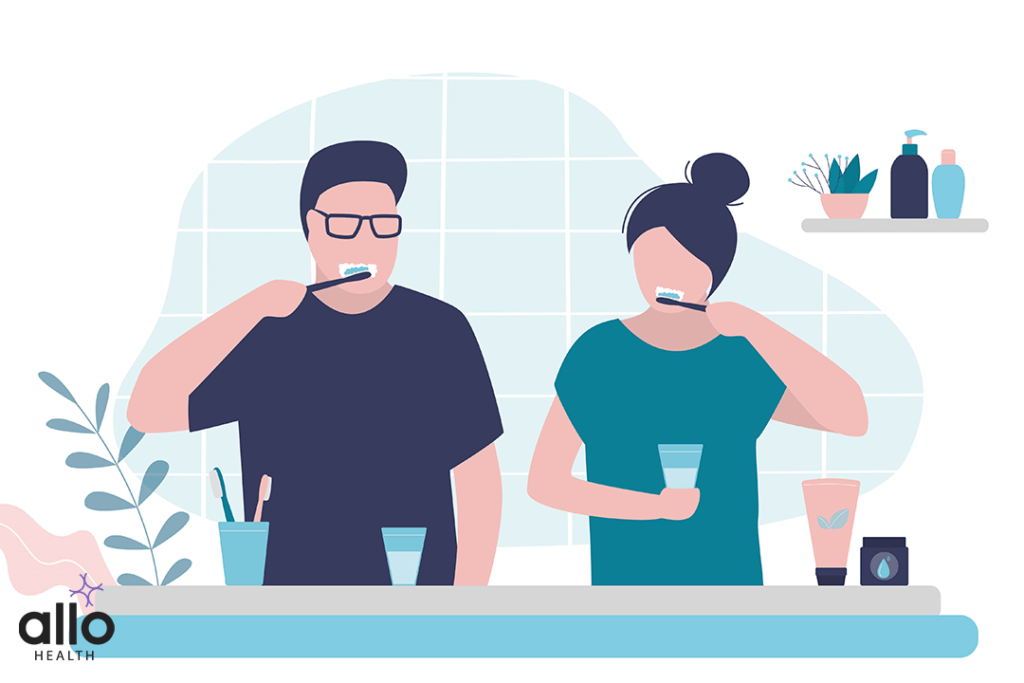 First Time Sex: All You Need To Know 3 men and women cleaning their mouth as Sex Aftercare