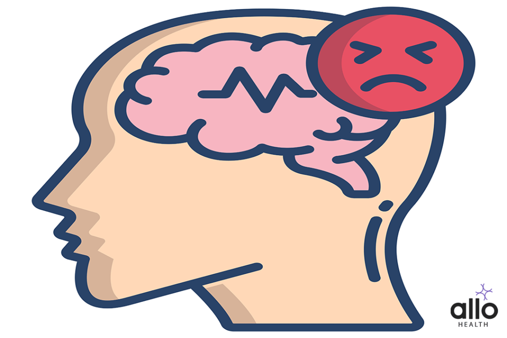 Sex Addiction Causes 1 human brain illustration about the Mental Health Disorders due to sex addiction