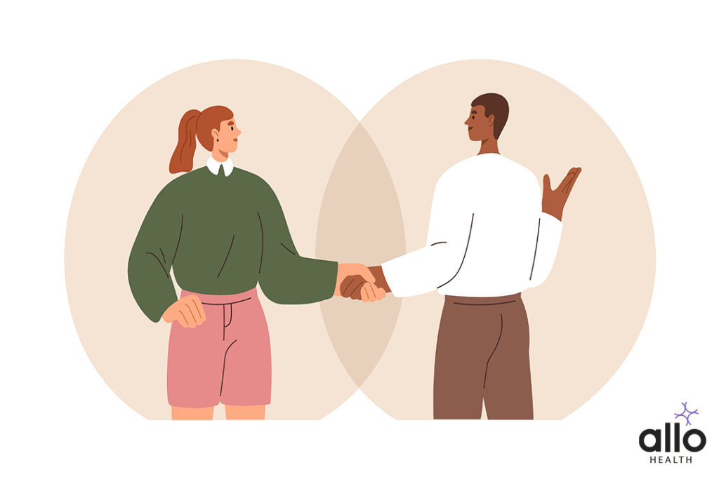 Sex Education for Youth: Empowering the Next Generation 2 male and female handshaking each other