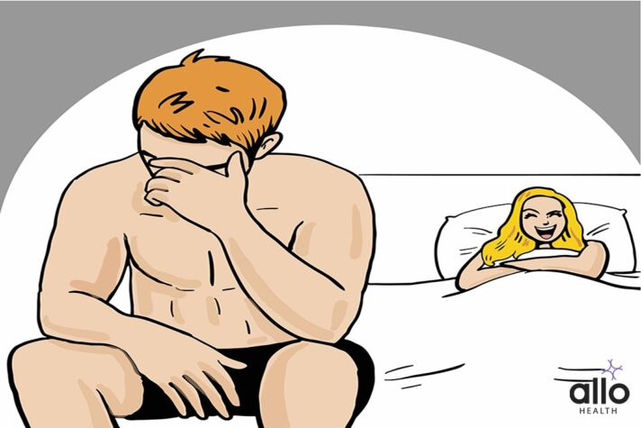 unhappy couple and man thinking about the causes of Anejaculation
