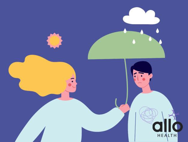 how to increase libido while on antidepressants Sad boy. Man in depression. Woman comforting a depressed friend. Female giving support to an upset mate, flat vector illustration. friendship, depression, help. Creative vector illustration.