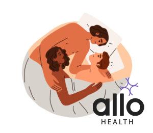 Threesome, bisexual men, women in bed. Three lovers, love partners. Group sex, intimate relationship, intimacy, intercourse in polyamory family. Flat vector illustration isolated on white background. poly relationship
