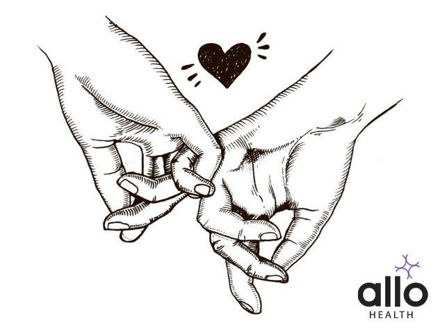 sex before marriage Couple in love hold hands engraving vector