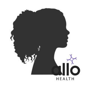 Silhouette of a woman with curly hair in profile. Black shape. Vector illustration