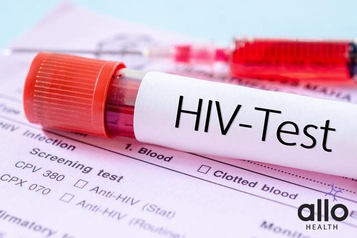hiv symptoms in men in hindi. Sample blood collection tube with HIV test label on HIV infection screening test form.